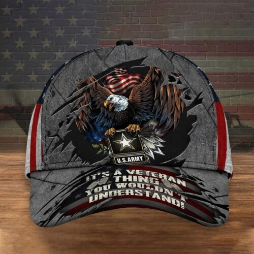 Eagle US Army Hat It's A Veteran Thing You Wouldn't Understand USA Flag Army Veteran Cap