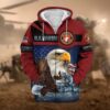 VETERAN UXVET32-AM Premium Microfleece Zip Hoodie