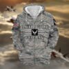 VETERAN UXVET23-MC Premium Microfleece Zip Hoodie