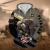 VETERAN UXVET28-VTR Premium Microfleece Zip Hoodie