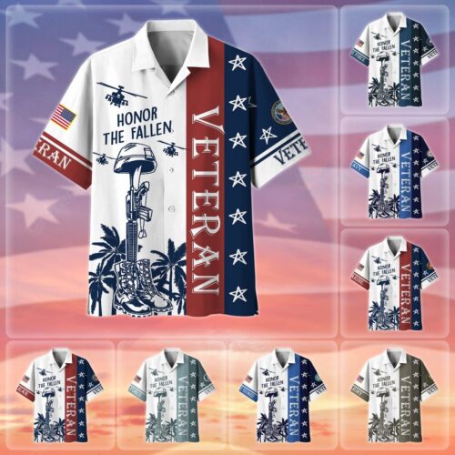 VETERAN UXVET17 Premium Hawaiian Shirt