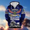 VETERAN UXVET24-AF Premium Microfleece Zip Hoodie