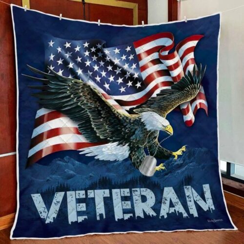 American Eagle Veteran Quilt Blanket - QBL-CR-01