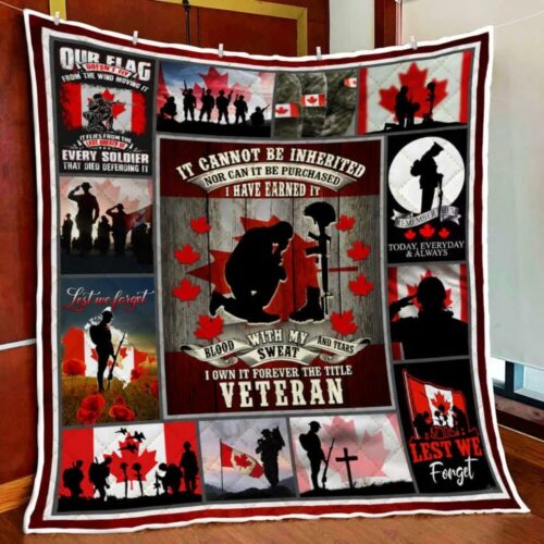 Canadian Veteran Remembrance Day Quilt Blanket