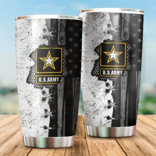 United States Veteran Steel Tumbler