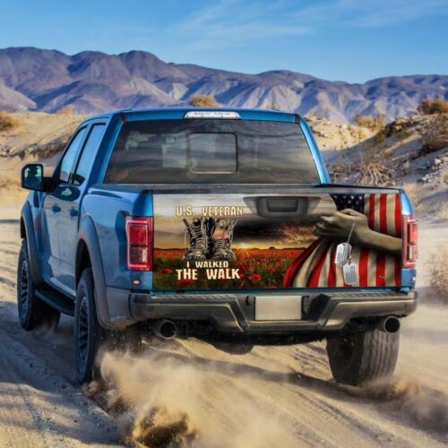 U.S. Veteran Back The Blue Truck Tailgate Decal Sticker Wrap Car Accessories