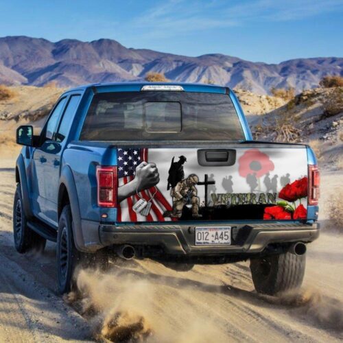 Veteran Lest We Forget Truck Tailgate Decal Sticker Wrap Car Accessories