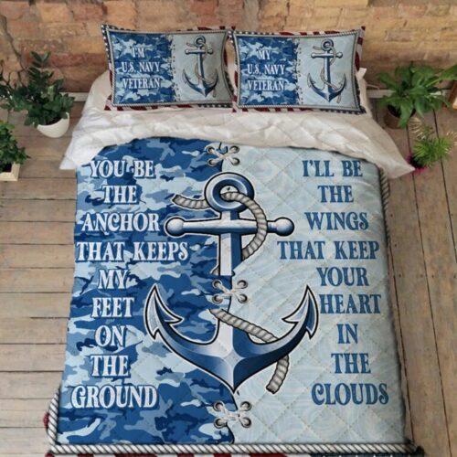 US Navy Bedding U.S. Navy E-7 Chief Petty Officer American Eagle Veteran Quilt Bedding Set