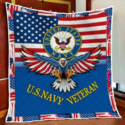 United States Veteran. Home Of The Free Quilt Blanket