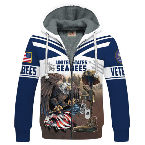 VETERAN UXVET28-SB Premium Heavy Fleece Zip Hoodie