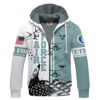 VETERAN UXVET21-NV Premium Heavy Fleece Zip Hoodie