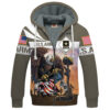 VETERAN UXVET56-NV Premium Heavy Fleece Zip Hoodie