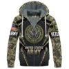 VETERAN UXVET27-NV Premium Heavy Fleece Zip Hoodie