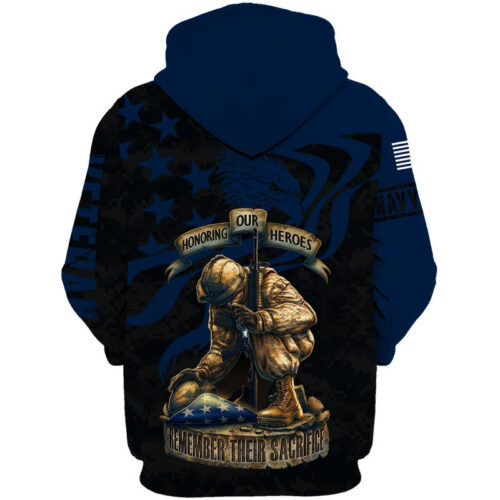 US NAVY NMH-02 Premium Heavy Fleece Zip Hoodie