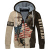 VETERAN HBLVTR68 Premium Heavy Fleece Zip Hoodie