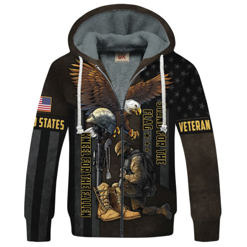 VETERAN HBL-VTR-31 Premium Heavy Fleece Zip Hoodie