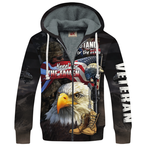 VETERAN HBL-VTR-32 Premium Heavy Fleece Zip Hoodie