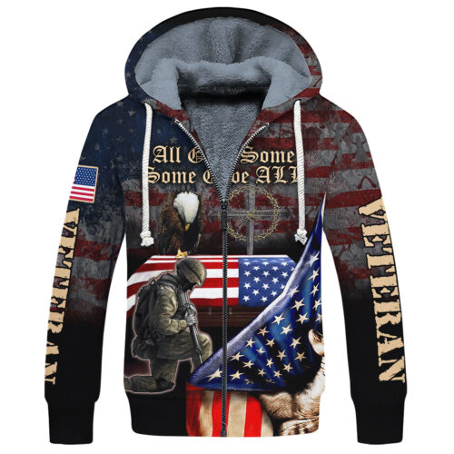 VETERAN DBA-VTR-20 Premium Heavy Fleece Zip Hoodie