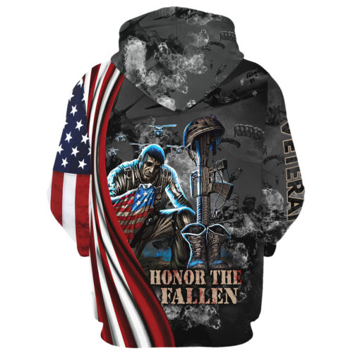 VETERAN DBA-VTR-19 Premium Heavy Fleece Zip Hoodie