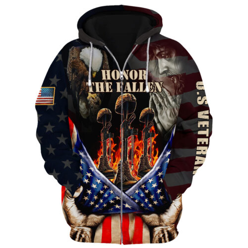 VETERAN DBA-VTR-08 Premium Microfleece Zip Hoodie