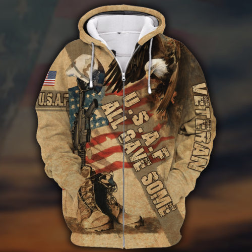 AIR FORCE HLT-1410-AF-01 Premium Microfleece Zip Hoodie