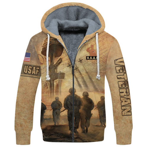 AIR FORCE HLT-1410-AF-02 Premium Heavy Fleece Zip Hoodie