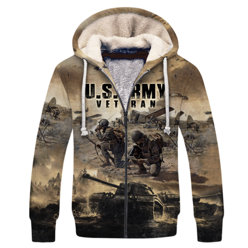 ARMY NTD-2510-AM-02 Premium Heavy Fleece Zip Hoodie