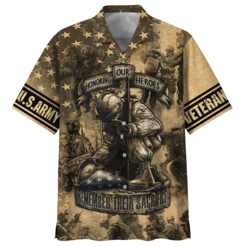 ARMY VETERAN NTD-2410-AM-ED Premium Hawaiian Shirt