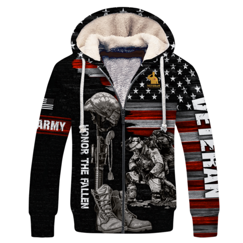 ARMY NTD-1210-AM-01 Premium Heavy Fleece Zip Hoodie