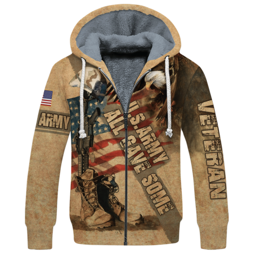 ARMY HLT-1410-AR-01 Premium Heavy Fleece Zip Hoodie