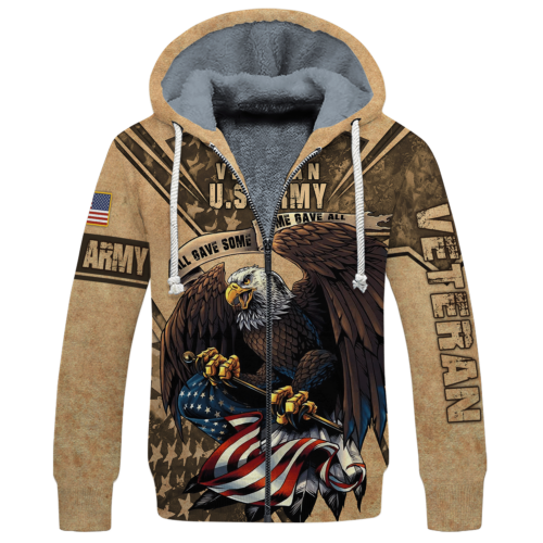 ARMY HLT-2110-AR-01 Premium Heavy Fleece Zip Hoodie