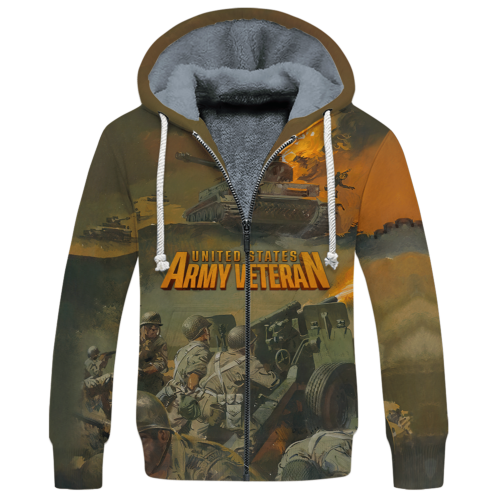 ARMY HLT-3010-AR-01 Premium Heavy Fleece Zip Hoodie