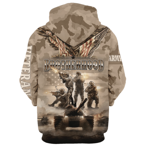 ARMY HLT-0311-AR-02 Premium Heavy Fleece Zip Hoodie