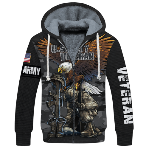 ARMY HLT-2611-AR-01 Premium Heavy Fleece Zip Hoodie