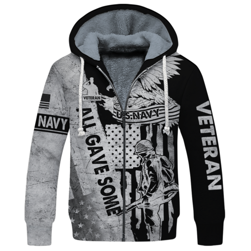 NAVY HLT-1110-NV-01 Premium Heavy Fleece Zip Hoodie