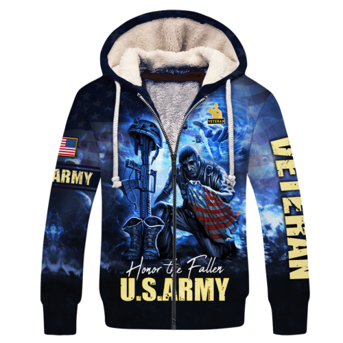 ARMY NTD-1110-AM-03 Premium Heavy Fleece Zip Hoodie