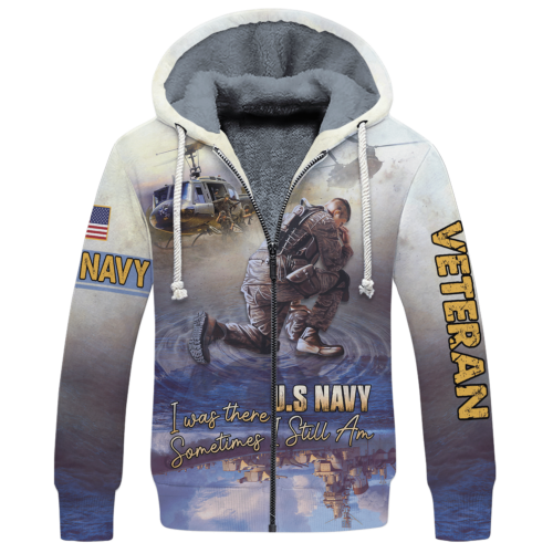 NAVY HLT-1310-NV-01 Premium Heavy Fleece Zip Hoodie