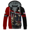 VETERAN NV-VETERAN-11 Premium Heavy Fleece Zip Hoodie