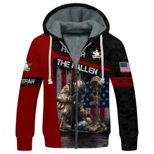 VETERAN NV-VETERAN-09 Premium Heavy Fleece Zip Hoodie