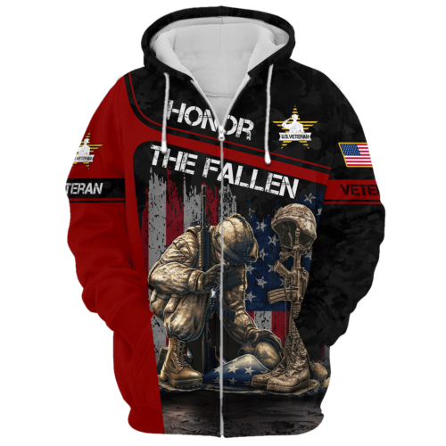 VETERAN NV-VETERAN-09 Premium Microfleece Zip Hoodie