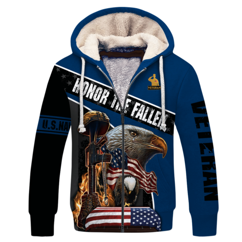 NAVY NTD-2310-NA-01 Premium Heavy Fleece Zip Hoodie