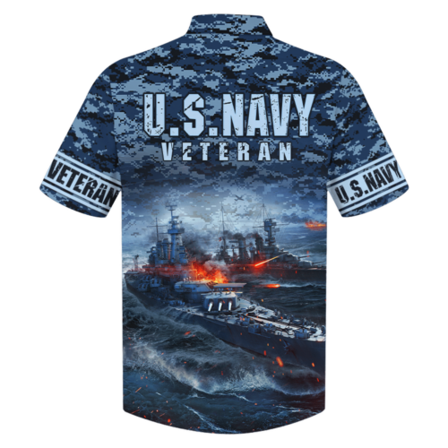 NAVY NTD-2110-NA-01 Premium Hawaiian Shirt