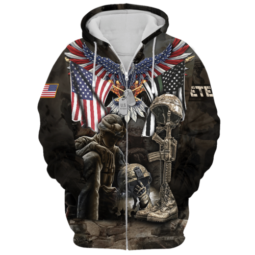 VETERAN NV-VETERAN-15 Premium Microfleece Zip Hoodie