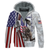 VETERAN NV-VETERAN-15 Premium Heavy Fleece Zip Hoodie