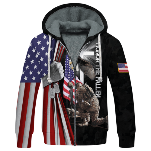 VETERAN NV-VETERAN-19 Premium Heavy Fleece Zip Hoodie