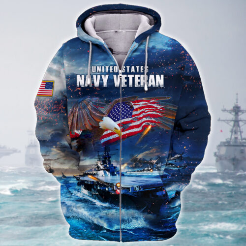 NAVY NTD-1310-NA-02 Premium Microfleece Zip Hoodie