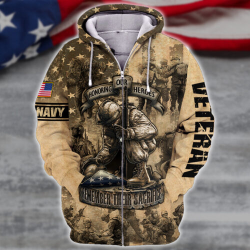 NAVY NTD-1210-NA-02 Premium Microfleece Zip Hoodie