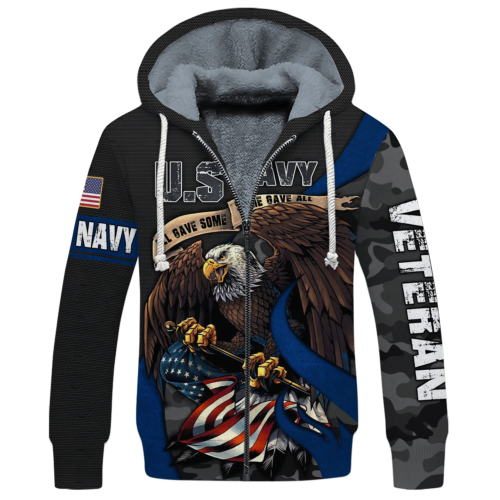 NAVY HLT-2011-NV-01 Premium Heavy Fleece Zip Hoodie