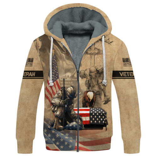 VETERAN NV-VETERAN-26 Premium Heavy Fleece Zip Hoodie