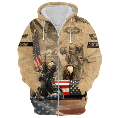 VETERAN NV-VETERAN-26 Premium Microfleece Zip Hoodie